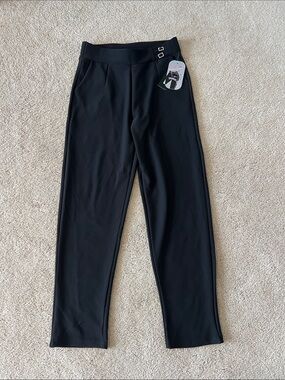 Womens Black Dressy Stretch Straight Leg Pants New With Tags